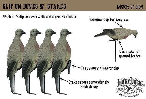 Комплект чучел горлицы Lucky Duck Clip On Dove