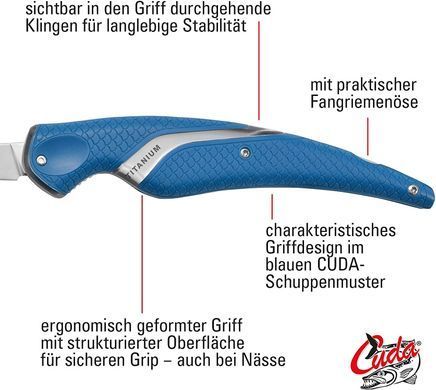 Ніж філейний Cuda 6.5 "Titanium Bonded Folding Fillet Knife